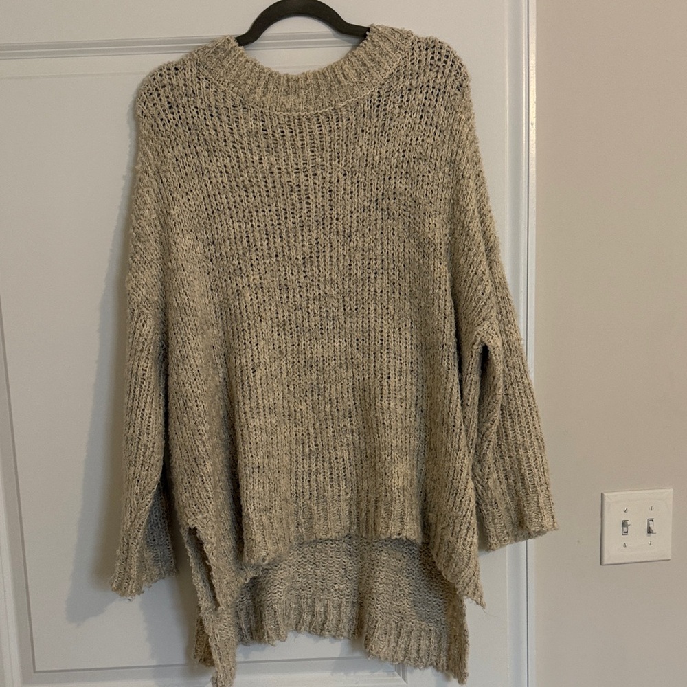 The Impeccable Pig Taupe Knit Turtleneck Sweater